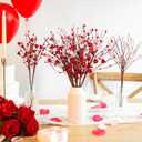 N&T NIETING 6 Valentines Day Decorations Artificial Flowers Berry Twig Stem, Heart Shaped Berry Picks Fake Flowers Bulk Branches Valentine's Day Gifts Anniversary Wedding Home Mothers Day Decor(Mix)