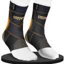 JIUFENTIAN Ultra-Thin & Copper Infused Ankle Support - Adjustable Compression Ankle Brace for Sprain Recovery, Plantar Fasciitis & Daily Pain Relief | Breathable, Durable, Fits Any Shoe (Small)