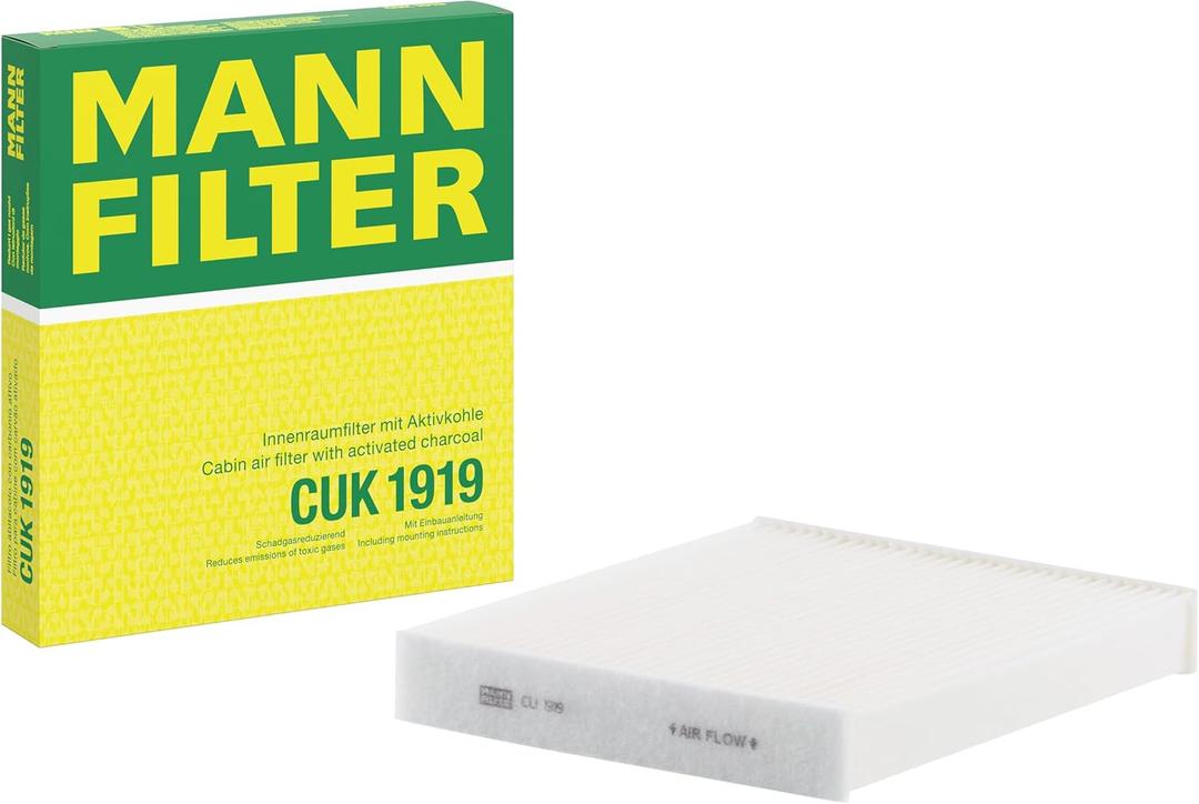 MANN-FILTER CUK 1919 Cabin Air Filter - Pollen Filter with Activated Carbon