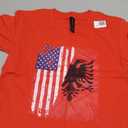 ALBANIAN ROOTS | Red Eagle | ALBANIA American Flag T-Shirt, XS