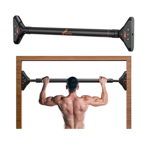 Sportneer Pull Up Bar: Strength Training Chin up Bar without Screws - Adjustable 29.5''-37'' Width Locking Mechanism Pull-up Bar for Doorway - Max Load 440lbs for Home Gym Upper Body Workout, Non-slip
