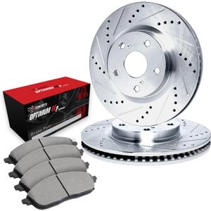 R1 Concepts Front Brakes and Rotors Kit |Front Brake Pads| Brake Rotors and Pads| Optimum OEp Brake Pads and Rotors|fits 1986-1988 Ford Bronco, F-150