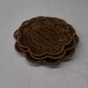 3 Pcs Poly Wicker Basket, Prune-Shaped Bread Baskets Sets, Vintage Storage Baskets Trays for Snack, Desserts, Bread, Fruits, Vegetables, Thanksgiving Table (3 Different Sizes)