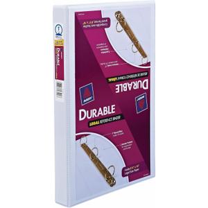 Legal Durable View Binder with Round Rings, 3 Rings, 1" Capacity, 14 x 8.5, White