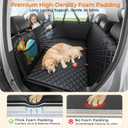 URPOWER 2026 Upgraded Back Seat Extender for Dogs - Large Hard Bottom Dog Car Seat Cover Holds 550lbs, Waterproof Dog Hammock Pet Bed with High-Density Foam Non-Slip Backseat Protector