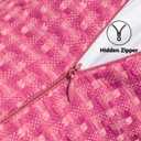 Kevin Textile Outdoor Waterproof Throw Pillow Covers Pack of 2 Valentines Day Farmhouse Decorative Cushion Covers for Garden Patio Tent Balcony Bench Couch Sofa 12x20 Inch, Hot Pink