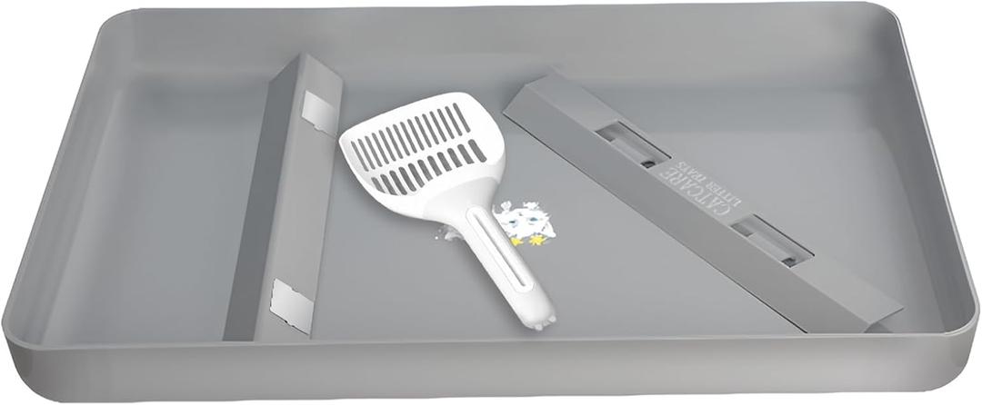 Bandeja de arena reutilizable compatible con la bandeja de arena para gatos Petsafe ScoopFree, cajas de arena autolimpiantes para gatos, con cuchara gratis, nuevo diseo que nunca absorbe olores, (Gris)