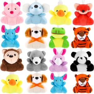 24PCS Mini Plush Animals Toys for Easter Eggs Fillers, Easter Egg Hunt Easter Basket Stuffers for Kids Toddlers, Easter Gifts for Easter Classroom Prizes, Party Favor