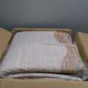 GarveeHome Scalloped Washable Rug 4x6, Beige Boho Living Room Area Rug, Bordered Non-Slip Farmhouse Bedroom Carpet Dorm Room Throw Rug, Low Pile Soft Accent Mat for Kitchen Entry Office 4'x6' Beige