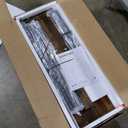 Rolanstar Bookshelf 5 Tier with 4 Hooks, Reversible Corner Bookshelf, 65" Industrial Wooden Bookcase with Open Shelves and Metal Frame for Living Room, Bedroom, Home Office, Rustic Brown