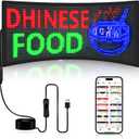 LED Sign, 27"x8.5" Programmable LED Sign with Bluetooth APP Control - Huge Bright Scrolling Text/Animations for Car, Store, Christmas Advertising (Pre-Made & Custom Modes)