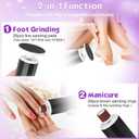Electric Foot Callus Remover, Professional Pedicure Kit for Women & Men - Electric Foot File with Speed Adjustment & Rotation Control for Feet Care, Includes 20Pcs Sandpaper + 10Pcs Barrel Sandpaper
