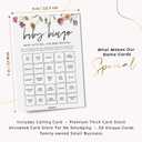 GardenCity Baby Bingo, Fun Baby Shower Games for Girl (50 Unique Cards), Pre-Filled, Perforated Calling Cards, Gender Neutral (Wildflower)