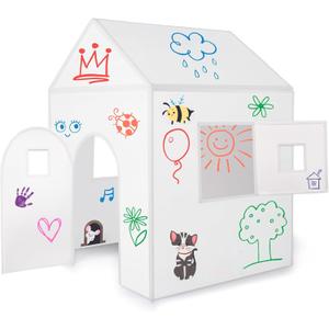 The Washable Playhouse for Kids - Paint Again and Again - ImagiNew Playhome with Working Door and Windows Indoor & Outdoor Backyard - Toddlers Art & Craft playset Outside Activity Play House Toys