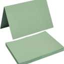 50 Pack Blank Cards Folded Cardstock Thank You Blank Greeting Cards for Invitations, Wedding, Greeting Cards, All Occasion DIY, 5x7 Folded Cards Sage-Green