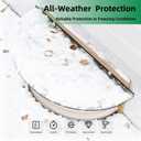 Clear Basement Window Well Covers Outside 41" X 16", Heavy-Duty Polycarbonate Egress Window Well Covers, UV Resistant, Tear-Resistant, Waterproof, Windproof (Only Cover)