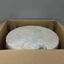 PP Sofa Side Table, Small Creative Round End Table, Plastic Circle Coffee Table, Modern Accent Table for Bedroom, Living Room, Small Spaces (Gray)  