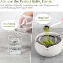 YIBO Matcha Whisk Set White, Matcha Set Kit Includes Ceramic Matcha Bowl, Bamboo Whisk, Scoop, Measuring Spoon & Cup, Chasen Holder, Sifter Tool