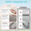 2 Pieces High Back Patio Chair Cushions, Fade Resistant Outdoor Rocking Chair Cushions, Office Chair Back Support Cushion (Off-White, Seat (21''x21''x3'')+Backrest (21''x28''x3''))