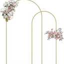 AEPOALUA Wedding Arch, Metal Arch Backdrop Stand, Balloon Arch Stand Wedding Frame for Ceremony Decoration (Gold, 7.2FT, 6FT Arch Backdrop)
