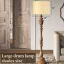 GO&SO Large Drum Lamp Shades Woven Lampshades Barrel Shape, 16" L x 12" H (E26 Spider),Farmhouse Lampshades For Floor Lamps & Table Lamps, Hand Crafted Replacement Lamp Shade, Easy Assembly Required