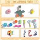 Puppy Play Gym with 15 Toys, Puppy Toys to Keep Them Busy Indoor Play Gym for Mental Stimulation, 23.2" Small Dog Play PVC Frame with Straps
