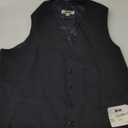 Perry Ellis mens Solid Stretch Suit Vest (X-Large, Black)