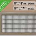 Fits 8x16 and 16x8 Duct Opening | Return Air Floor Grille by Handua | Walkable Vent Cover Grill for Floor | Brown | Heavy Duty Fixed Blades | Outer Dimensions: 9.75"W X 17.75"H
