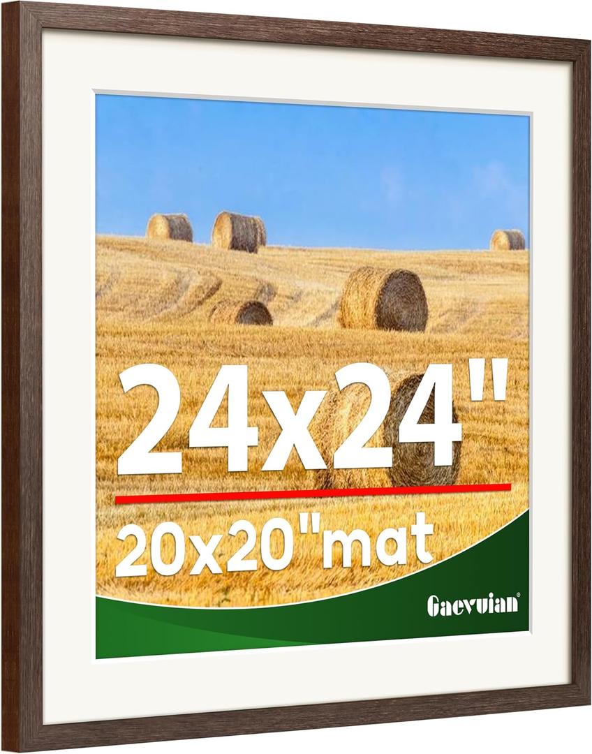 24x24 Frame, Distressed Farmhouse Wood Texture Picture Frame
