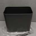 mDesign Small Metal 2.4 Gallon/9 Liter Trash Can Wastebasket Garbage Bin for Bathroom, Slim Rubbish Waste Bin Trashcans - Mirri Collection - Graphite Gray (Pack of 1)