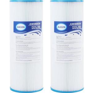 AmiBbon PRB25-IN Spa Filters, Replaces For Unicel C-4326, Filbur FC-2375, FC-2370,Guardian 413-106,817-2500,17-2327, 33521, 25392, 303909, M-4326, R173429, 25 sq.ft. 5X13 Drop in Hot Tub filter 2 Pack