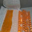 Acrylic Side Table 2-Tier, Clear Nightstand with Storage, Narrow Bedside End Table for Small Spaces (Orange, 20.6"×10.4“×26”)