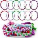 Henoyso 12 Pack Sensory Chew Necklaces for Kids Soft Terry Cloth Chewelry Oral Motor Teething Toys for Boys Girls, Reusable Chewy Jewelry for Focusing & Calming(Macaron Twist Style,Stylish Color)