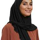 Ready to Wear Hijab Scarf for Women Instant Hijab Soft Head Wraps for Women (Black)