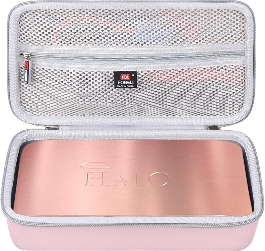 FBLFOBELI Hard Travel Carrying Case Compatible with Halo Bolt Air 58830/57720 / USB 58830 mWh/Ultimate 2.0 Portable Emergency Power Kit, Storage Bag for Car Charger Power Bank (Case Only) (Pink)