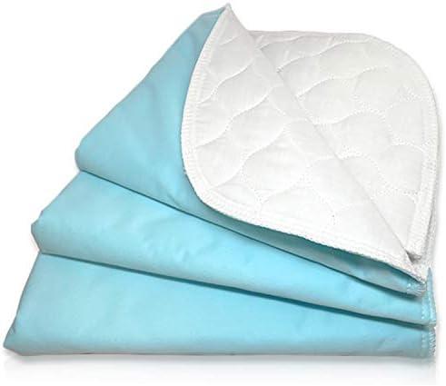 Ultra Soft 4-Layer Washable and Reusable Incontinence Bed Pad - Waterproof Bed Pads, 34× 36 Inches (4 Pack)