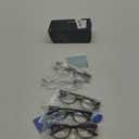 BLS BLUES 5 Packs Reading Glasses for Women Blue Light Blocking, Vintage Computer Eyewear (*Leopard/Tortoise/Black/Grey/Clear)