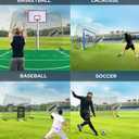 Lacrosse Backstop Net Soccer Basketball Backstop Net for Backyard Sport Netting Barrier Ball Stop Net Includes Portable Carry Bag 2 Sand Bags 4 Ground Stakes