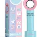 Lyon lash Portable USB Rechargeable Bladeless Mini Fan/Air Conditioning Blower/Handheld Cooling Dryer, Essential Eyelash Extension Supplies, Dries Eyelash Extensions Glue/Adhesive Rapidly (Blue)