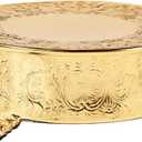 Round Ornate Wedding Cake Stand Serveware Accessories, 16", Gold