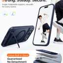 TORRAS for iPhone 17 Pro Case with Strong Magnetic & Stand, Fit for MagSafe, Mil-Grade Protection, Built-in Kickstand, Camera Control, Translucent Shockproof Slim 17 Pro Cover Ostand, Deep Blue