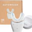 autobrush Sonic Pro U Shaped Adult Electric Toothbrush with Unique 360° Nylon Bristles, 3 Cleaning Modes, Ultrasonic LED Light Therapy, Rechargeable, Waterproof (Double-Sided, White)