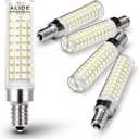 ALIDE E12 10W 6000K LED Candelabra Bulbs 100w Equivalent 1200lm 0.73 * 3.15inch, Non-dimmable, 5Pack (Daylight White)