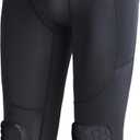 COOLOMG Basketball Leggings with Knee Pads for Kids Youth 3/4 Compression Pants Capri Tights Side Pockets (Medium)