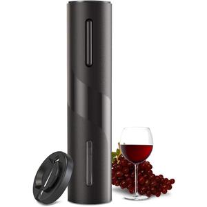 COKUNST Electric Wine Opener, Battery Operated Wine Bottle Openers with Foil Cutter, One-click Button Corkscrew Remover for Home Kitchen Party Wedding (Black)