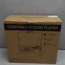 Vinyl Record Player with Speakers Vintage Turntable for Vinyls Records Belt-Driven Turn Table Support 3-Speed, Wireless Playback, Headphone, AUX-in, RCA Line LP Phonograph for Sound Enjoyment Black