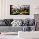 Prepeyssee Mountain Wall Art Large Landscape Lake Wall Art for Living Room Bedroom Office Home Decor Modern Farmhouse Artwork 20x40 Inch