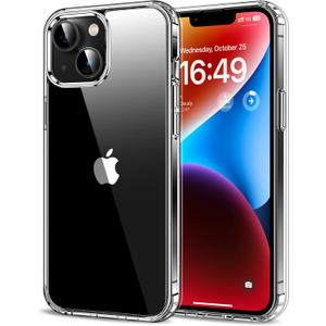 HOOMIL Case for iPhone 14 6.1-Inch, Non-Yellowing, Drop Protection, Anti-Scratch Transparent Hard Back Phone Cover - Crystal Clear