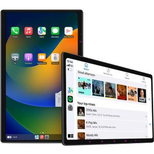 JOYING Car Stereo 15.1 Inch Single Din Touchscreen Radio with CarPlay & Android Auto, Manual Rotated Android 13 Head Unit with AM/FM Radio, Bluetooth 5.0, Mirror Link(JY-UTS15N8-MR)