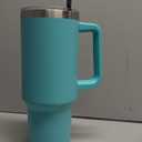 Toopify 30 oz Stainless Steel Insulated Tumbler Travel Mug with Straw Slider Lid, Cleaning Brush, Double Wall Vacuum (30 Mint)